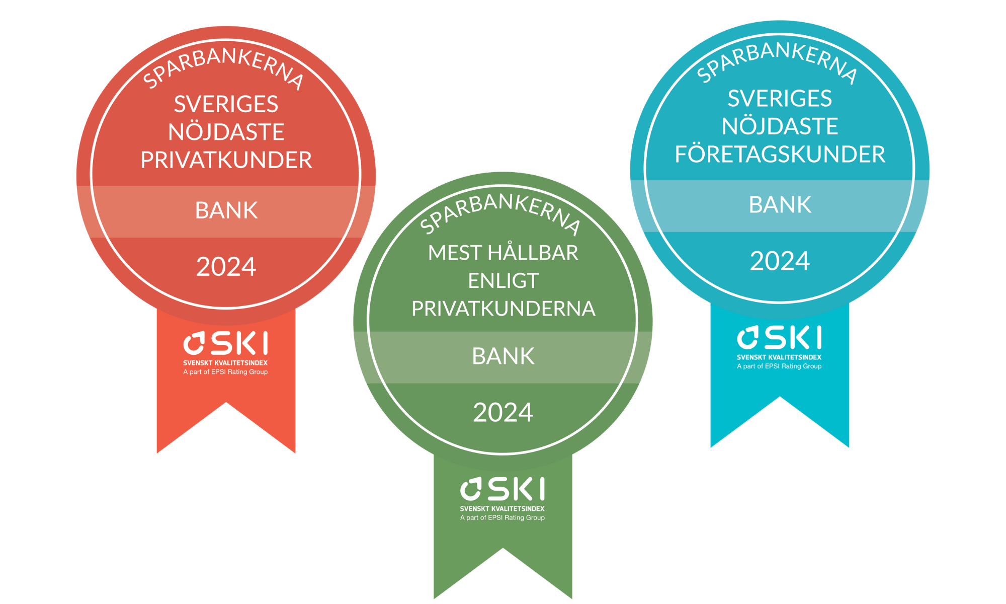 Tre medaljer för mest nöjda kunder i Sverige.